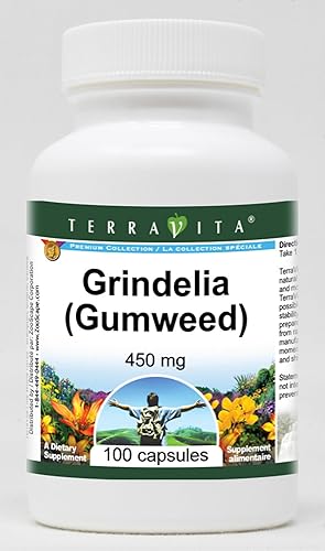 Grindelia (Gumweed) - 450 mg (100 cápsulas, ZIN 515117) - Paquete de 2