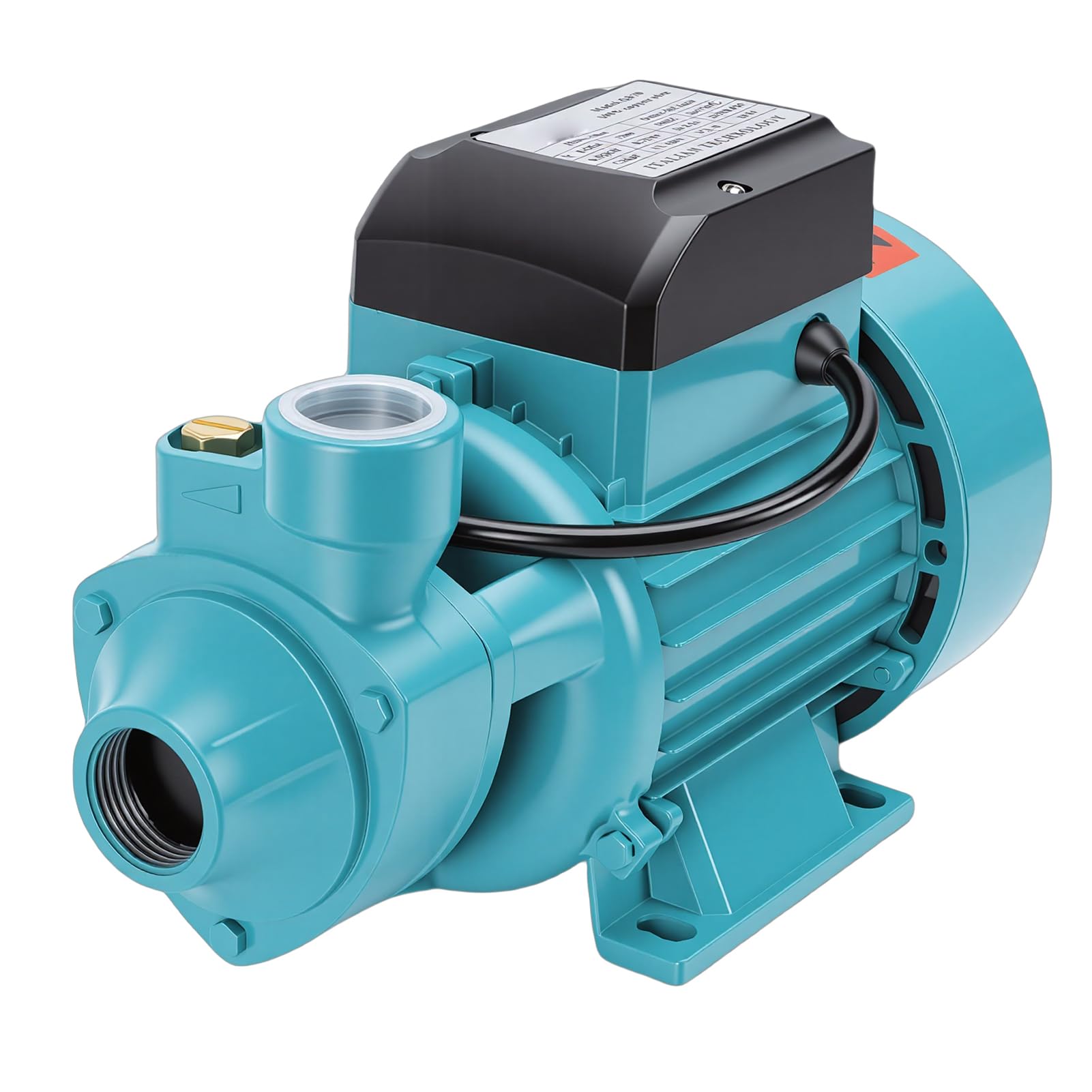 Wassererhöhungspumpe, 0,75 PS, 50 M Hub, 792 GPH, 550 W, 2850 U/min, Zentrifugal-Einzelsaug-Transfer-Bewässerungspumpen, Leise, mit 1 Zoll Einlassauslass für den Hausgarten