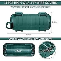Vista 2 de Frienda Cubierta de Seguridad para Cable de Extensión para Exteriores Impermeable Protector de Conector de Cable IP44 con 4 Cierres Desmontables