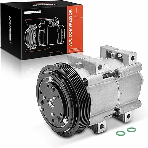 A-Premium Compresor de aire acondicionado de CA con embrague compatible con Ford F-150 1990-1996, F-250 1990-1995, F-350F-53 Chassis 1990-1995,
