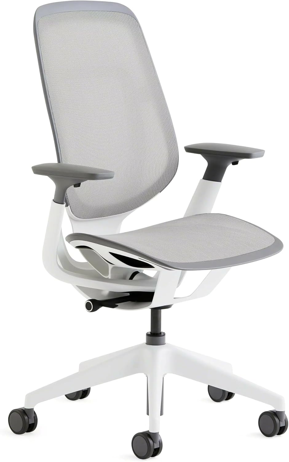 Steelcase Karman Mesh Ergonomic Desk Chair - Adjustable Desk Chair - 4 Points of Adjustability - Lumbar Support - Seagull Frame & Platinum Mesh
