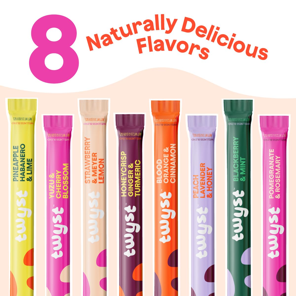Twyst Craft Cocktail & Mocktail Mixer, Variety Pack, Low Calorie Drink Mix with Electrolytes, No Added Sugar, with Vitamins B, C & D and Biotin, 16 Single Serve Mixers