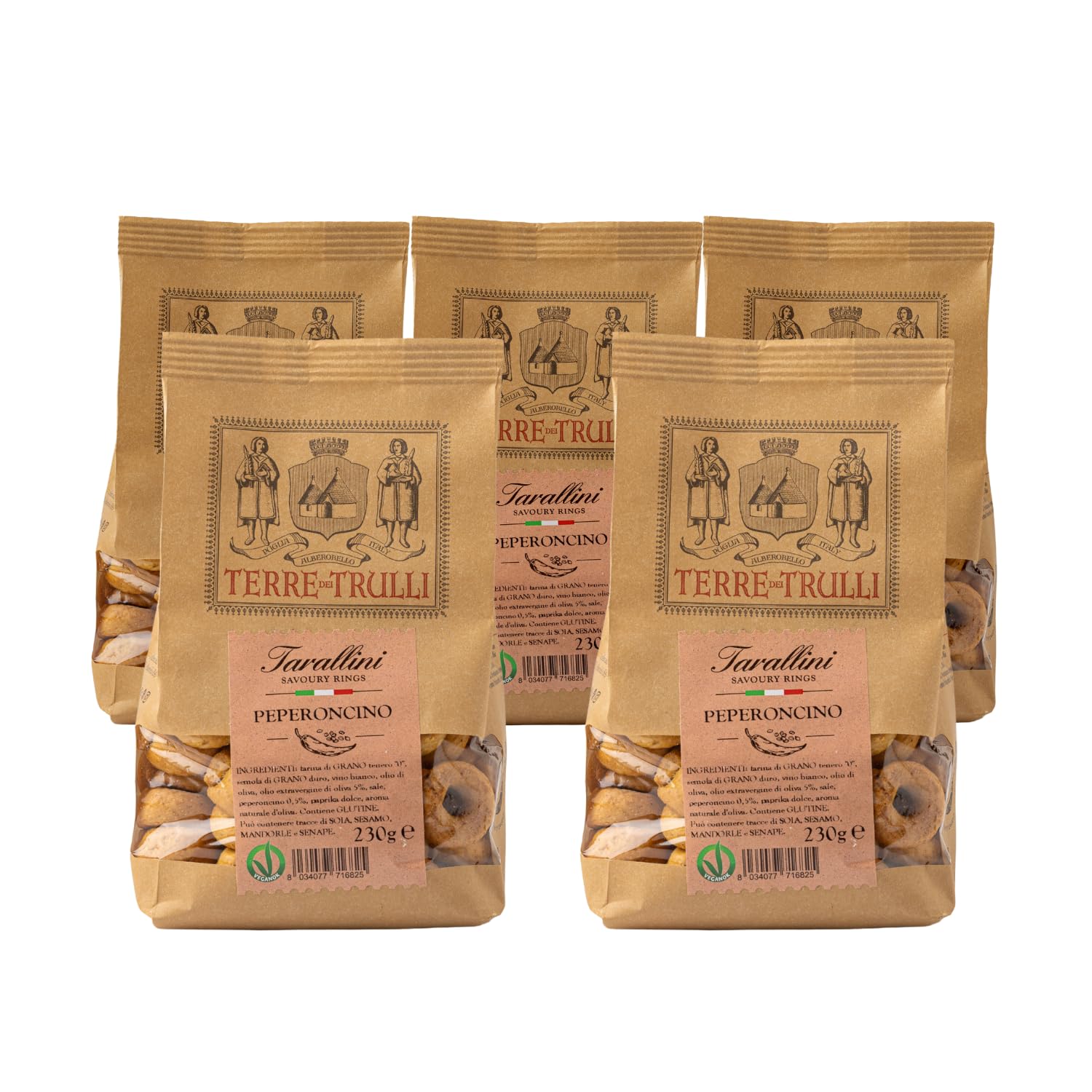 Tarallini de Apulia con pimienta 5 paquetes 230 g