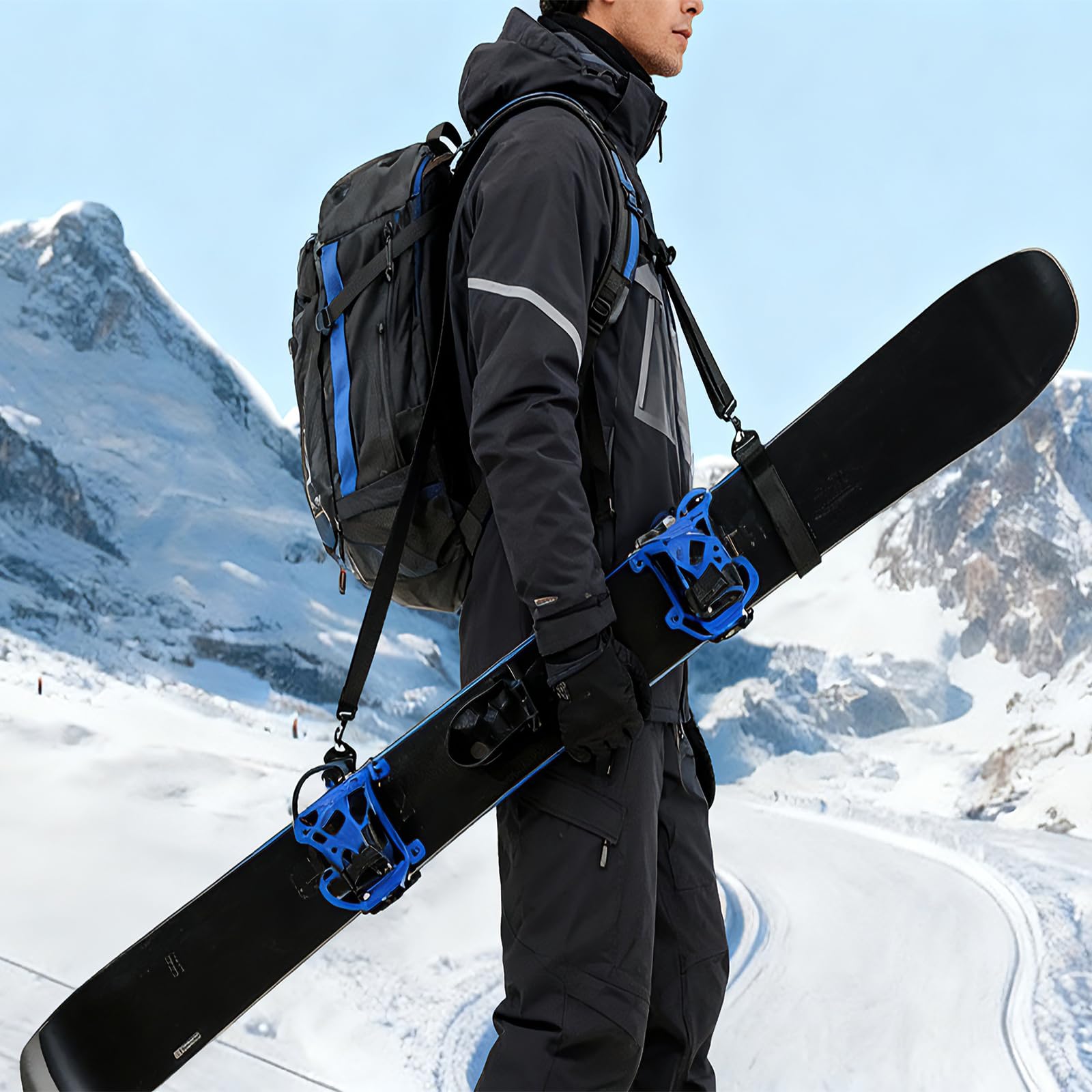 Sangle de Transport Réglable pour Ski, Bâton et Snowboard