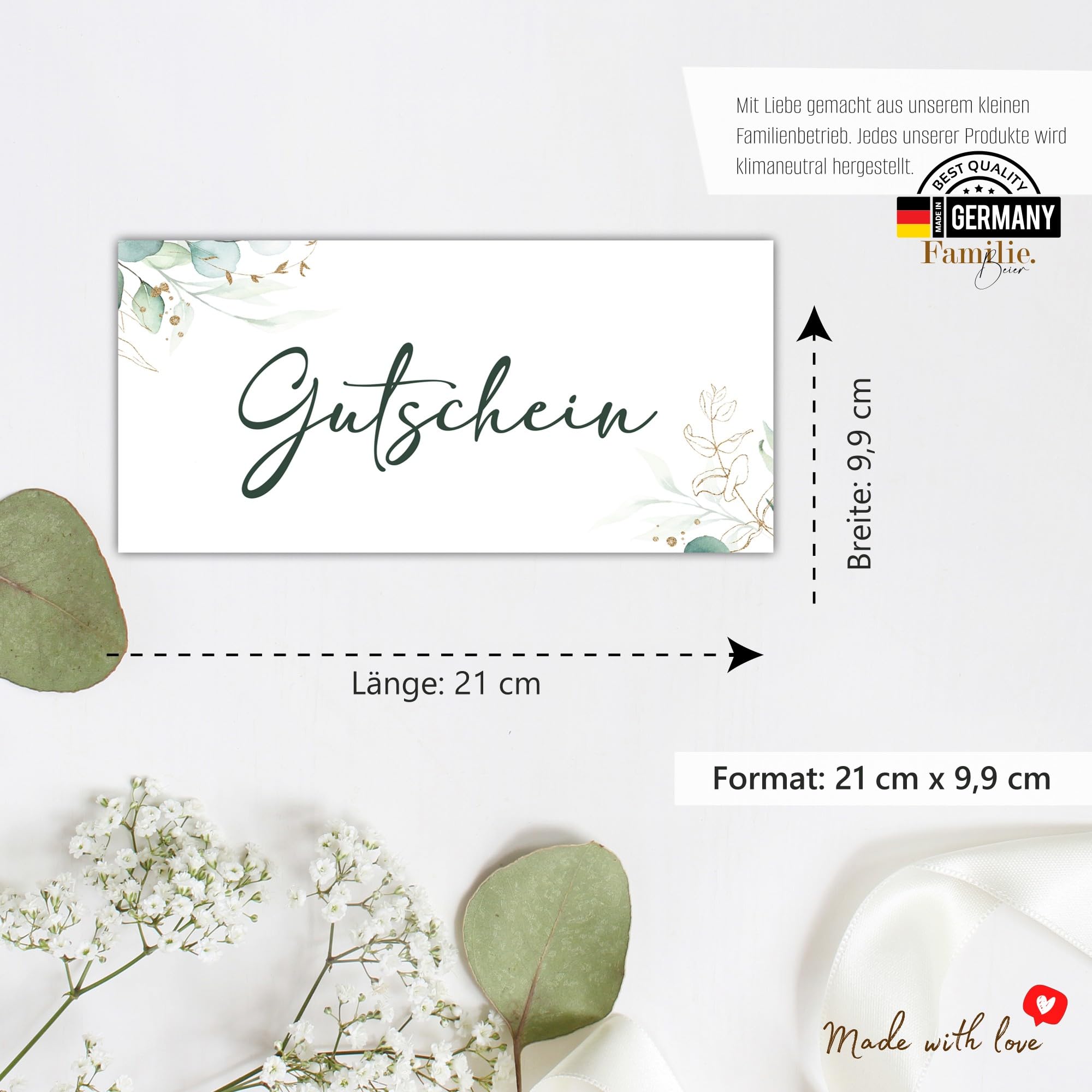 25 Gutschein-Vorlagen Blanko - Für Nagelstudio, Friseur & Mehr