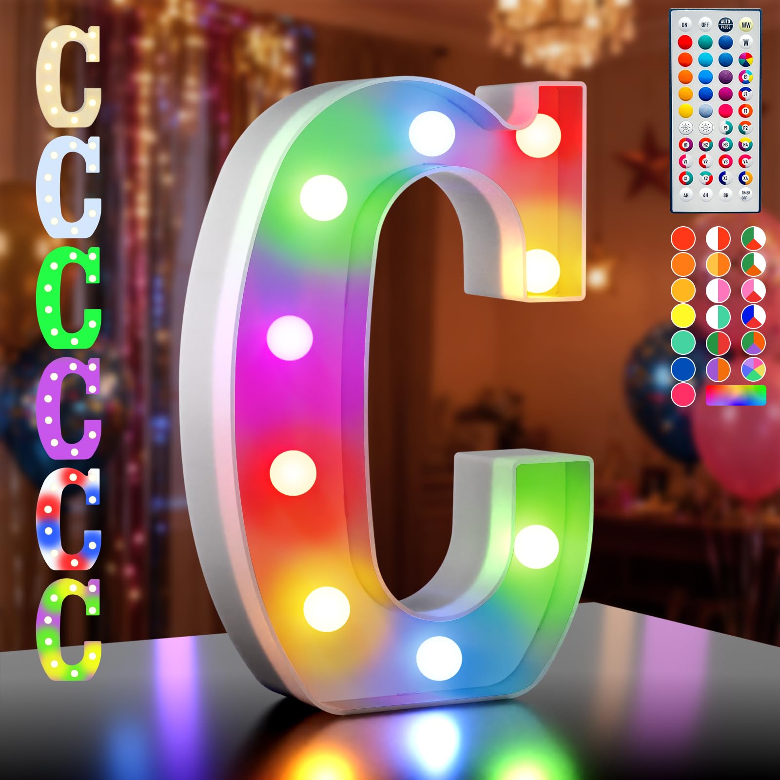 Ledido LED Light Up Marquee Numbers Sign - Cool & Warm Light up Numbers for 40th Birthday Decorations, LED Number Lights for Wedding Anniversary Grad Home Bedroom Table Wall Party Decor, Number 40 — view 13