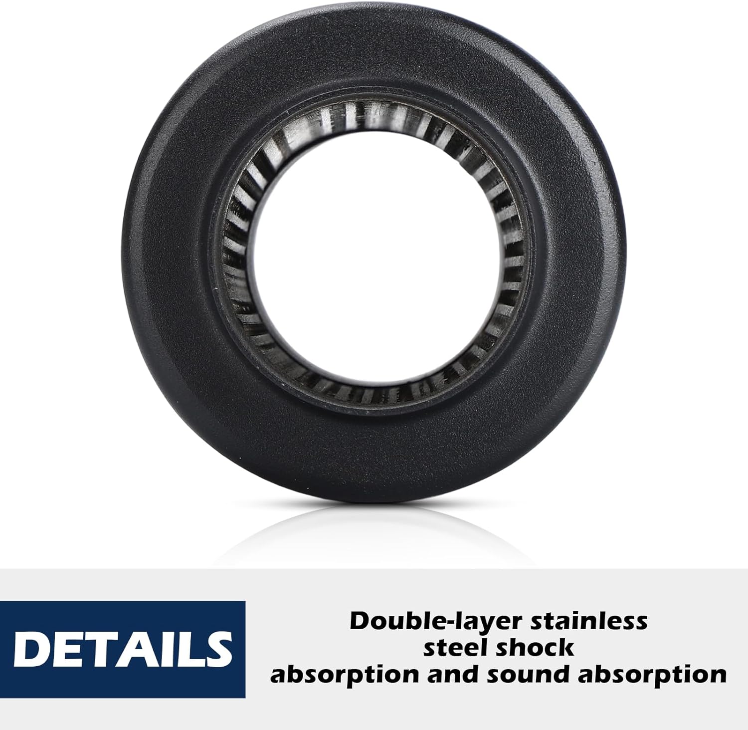 2 Pcs 2.5" Inlet Exhaust Resonator, 2.5" Inlet 2.5" Outlet 11.5" Overall Length Muffler Resonator Stainless Steel, Black