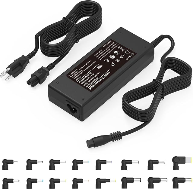 65W 90W ETL Certification Universal Laptop Charger Compatible with HP Dell Lenovo Acer ASUS Samsung Toshiba Gateway Sony Fujitsu Laptop Charger Notebook Ultrabook Power Adapter Cord 16 Connectors