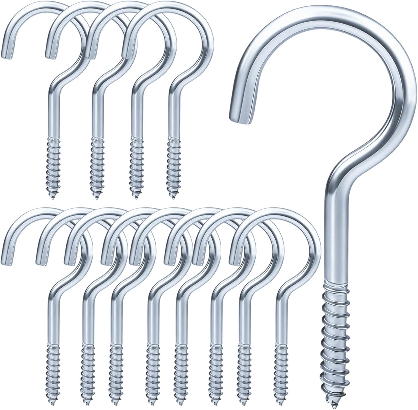 3.2 Inch Screw Hooks Heavy Duty, 12 Pack Ceiling Hooks for Hanging Plants