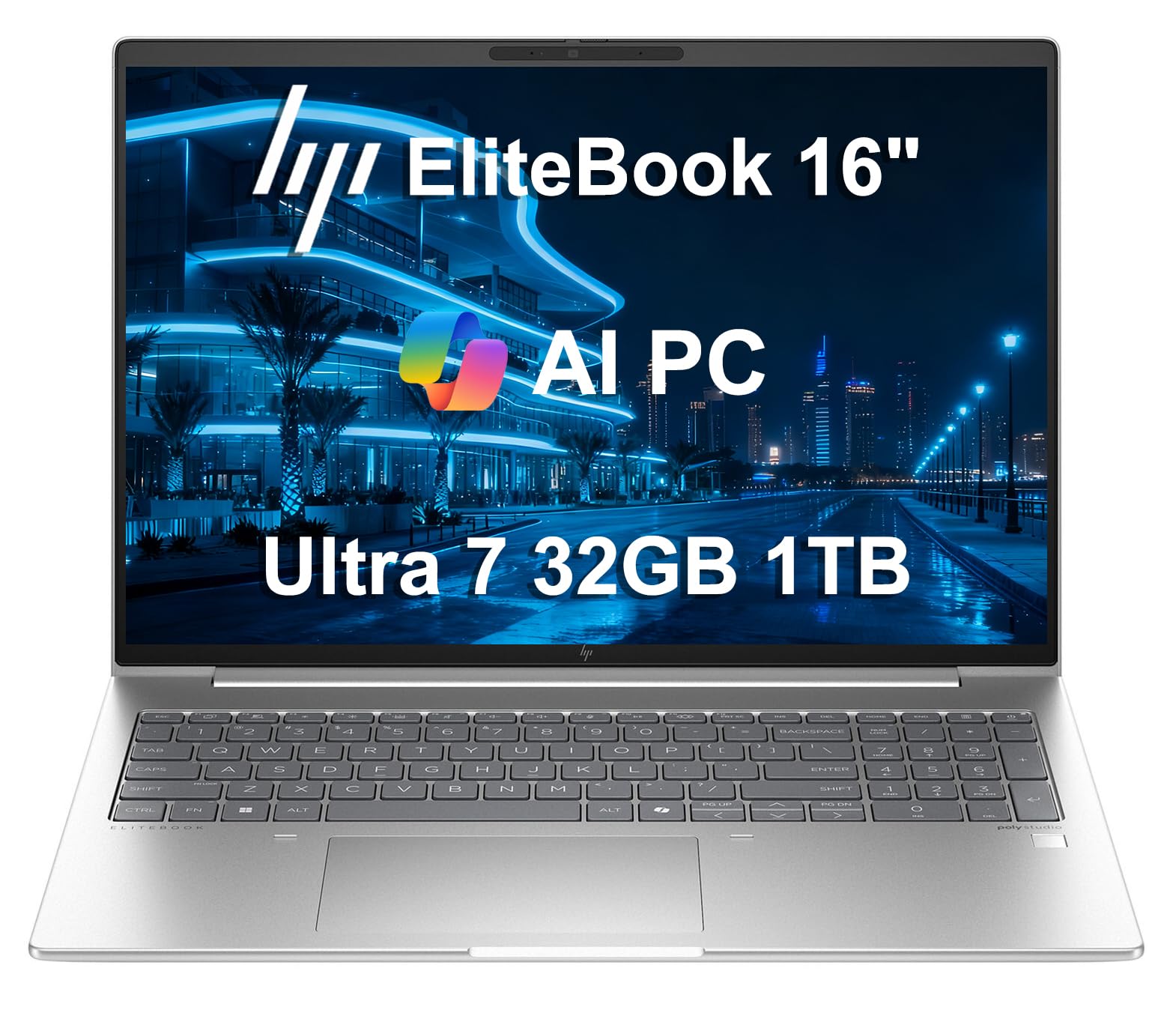 HP EliteBook 660 G11 Business AI PC Laptop (16" FHD+ Anti-Glare, Intel 12-Core Ultra 7 165U, 32GB DDR5, 1TB SSD), Fingerprint, Backlit, 5MP IR Webcam, 2x Thunderbolt 4, Fast Charge, Win 11 Pro, 2025