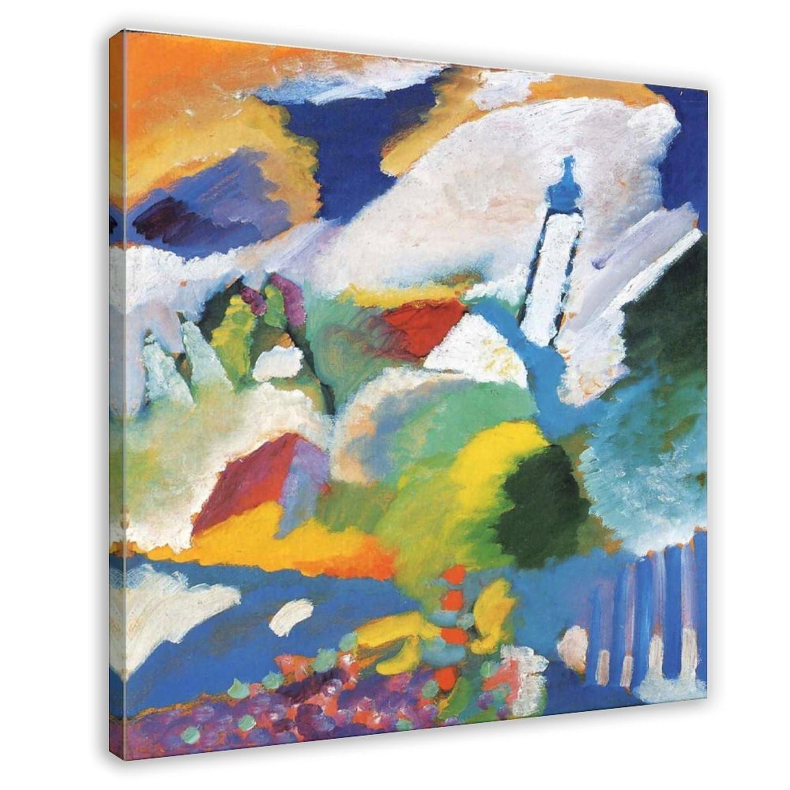 WCYB Murnau With A Church Wassily Kandinsky Prints Posters Canvas Deco Paintings Wall Art For Office Frame 24" L X 24" W