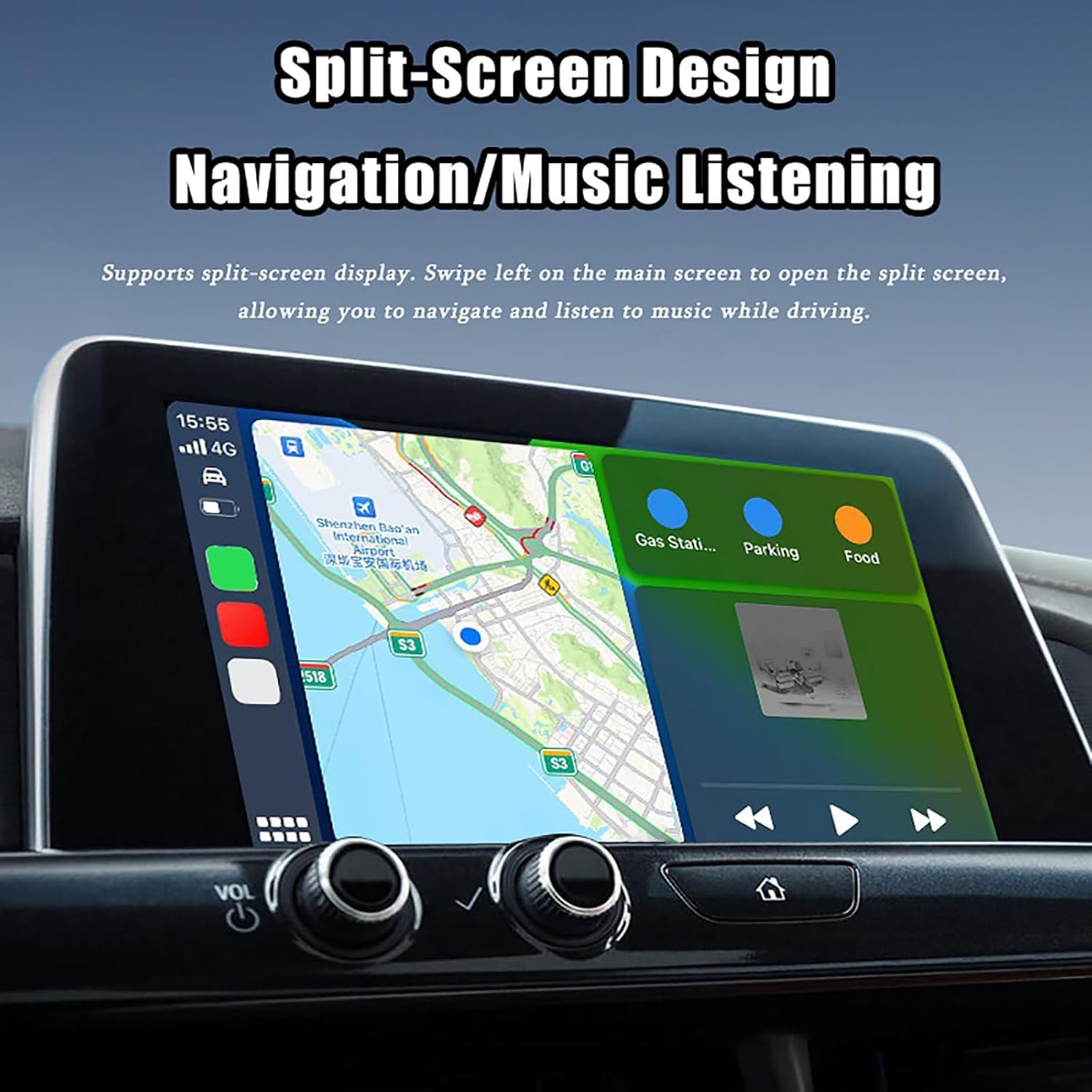 Adapter Carplay do Mazda Mazda2 2020 2021 2022 2023 2024, Plug Play Interfejs samochodowy Dongle Carplay Box obsługuje nawigację, muzykę, sterowanie głosem, stabilne i łatwe w użyciu, złoty
