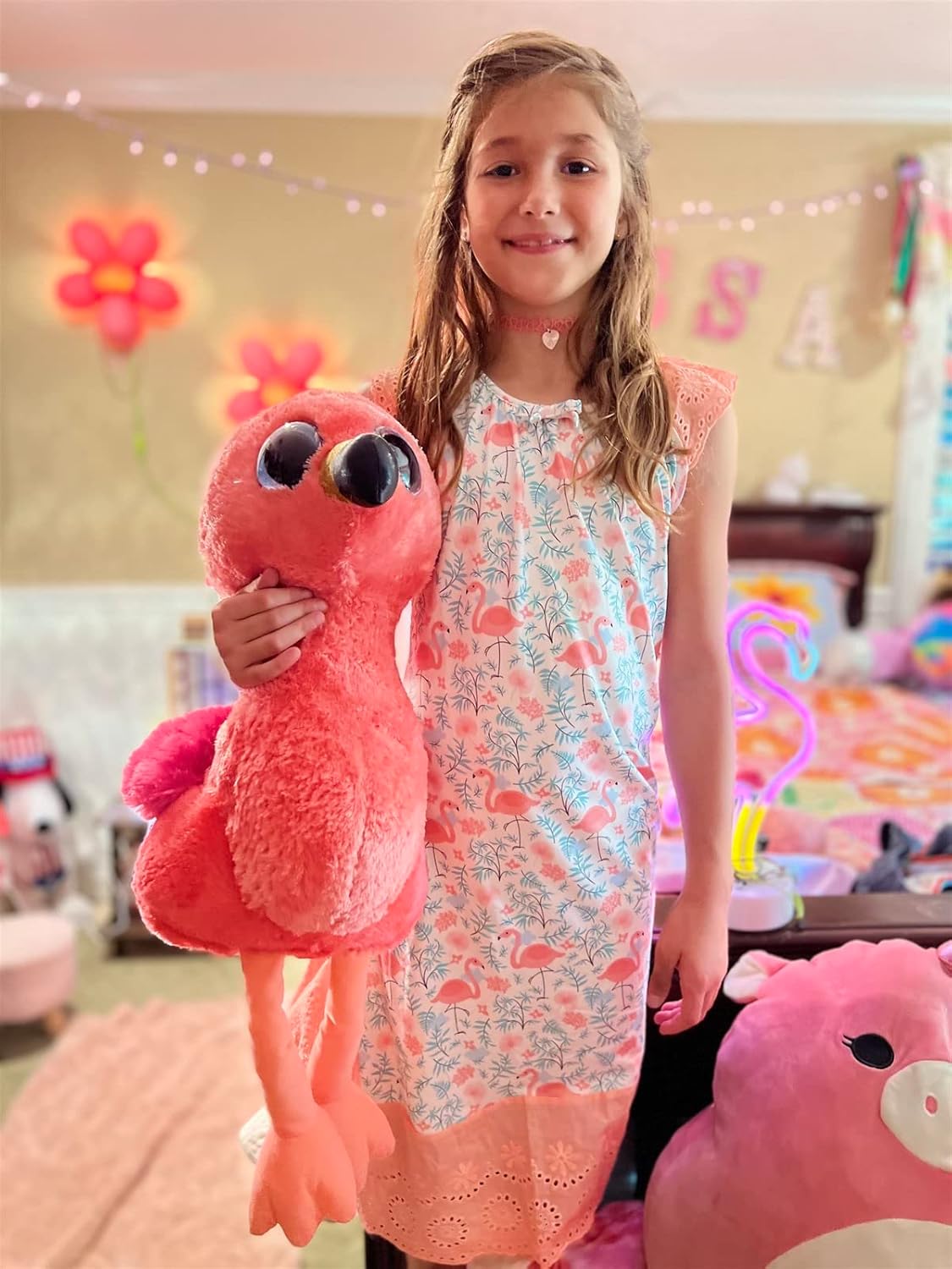 Vieille Girls Nightgowns Cute Princess Sleepwear Flutter Sleeve Pajamas Nightie Dress 5-12 Years - Image 2