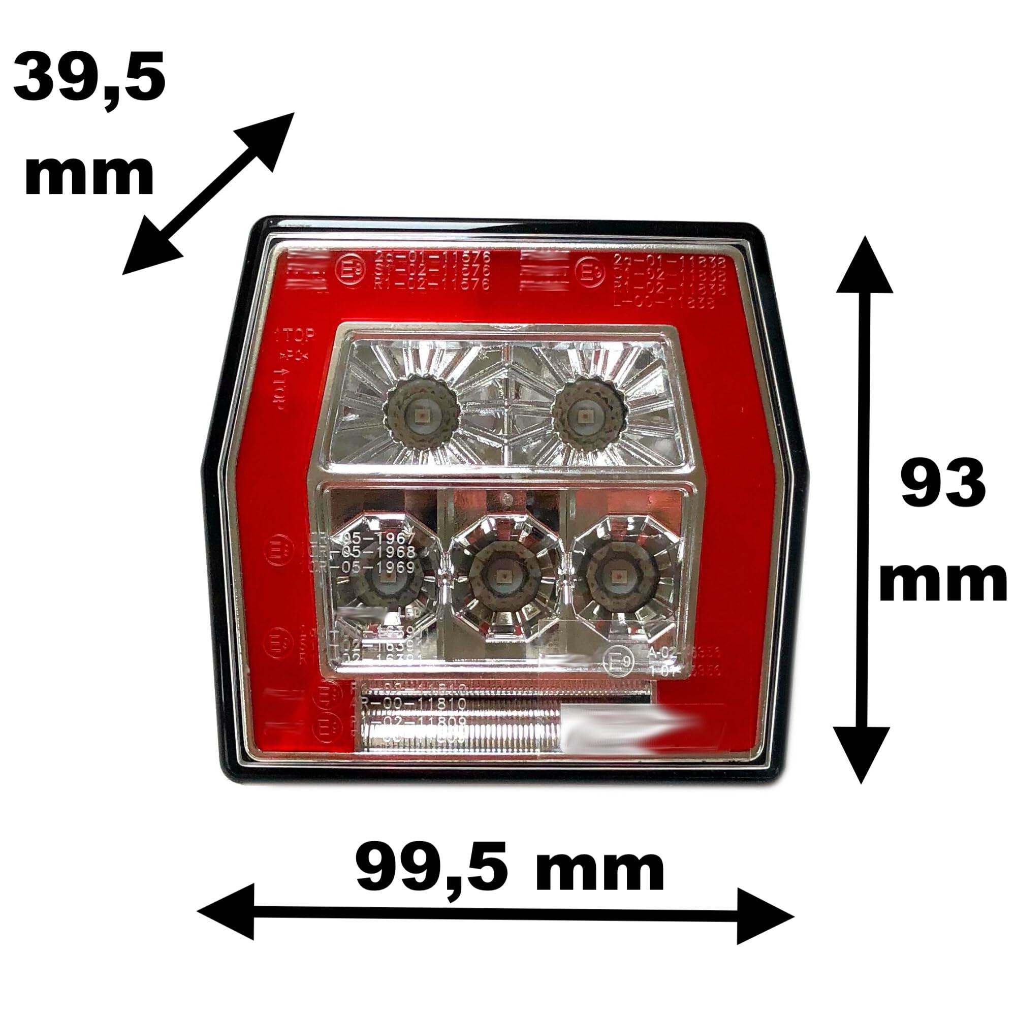 2 luces LED traseras, 4 funciones, bayoneta, 5 pines, iluminación para remolque, caravana, coche