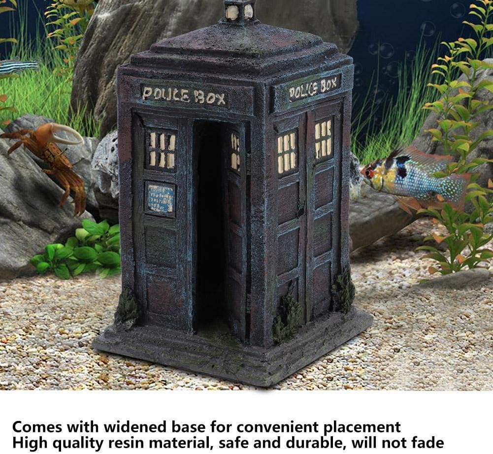 Pssopp Simulation Resin Box Aquarium Decorations Simulation Damaged Box Shelter Fish Aquarium Ornaments Decor