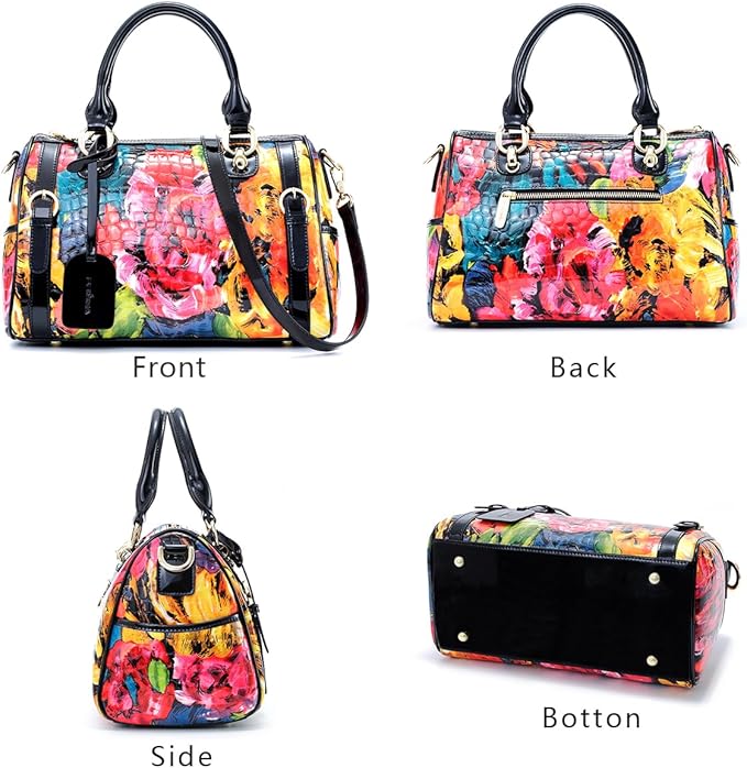 Bolso de cuero genuino para mujer miniatura 4