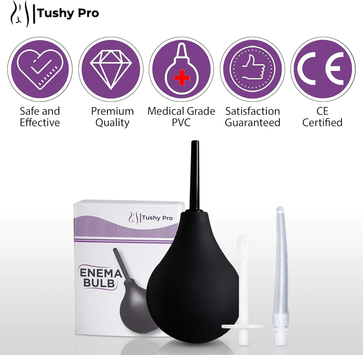 TUSHY PRO Enema Bulb Anal Douche for Men & Women with 3 Nozzles : Industrial & Scientific