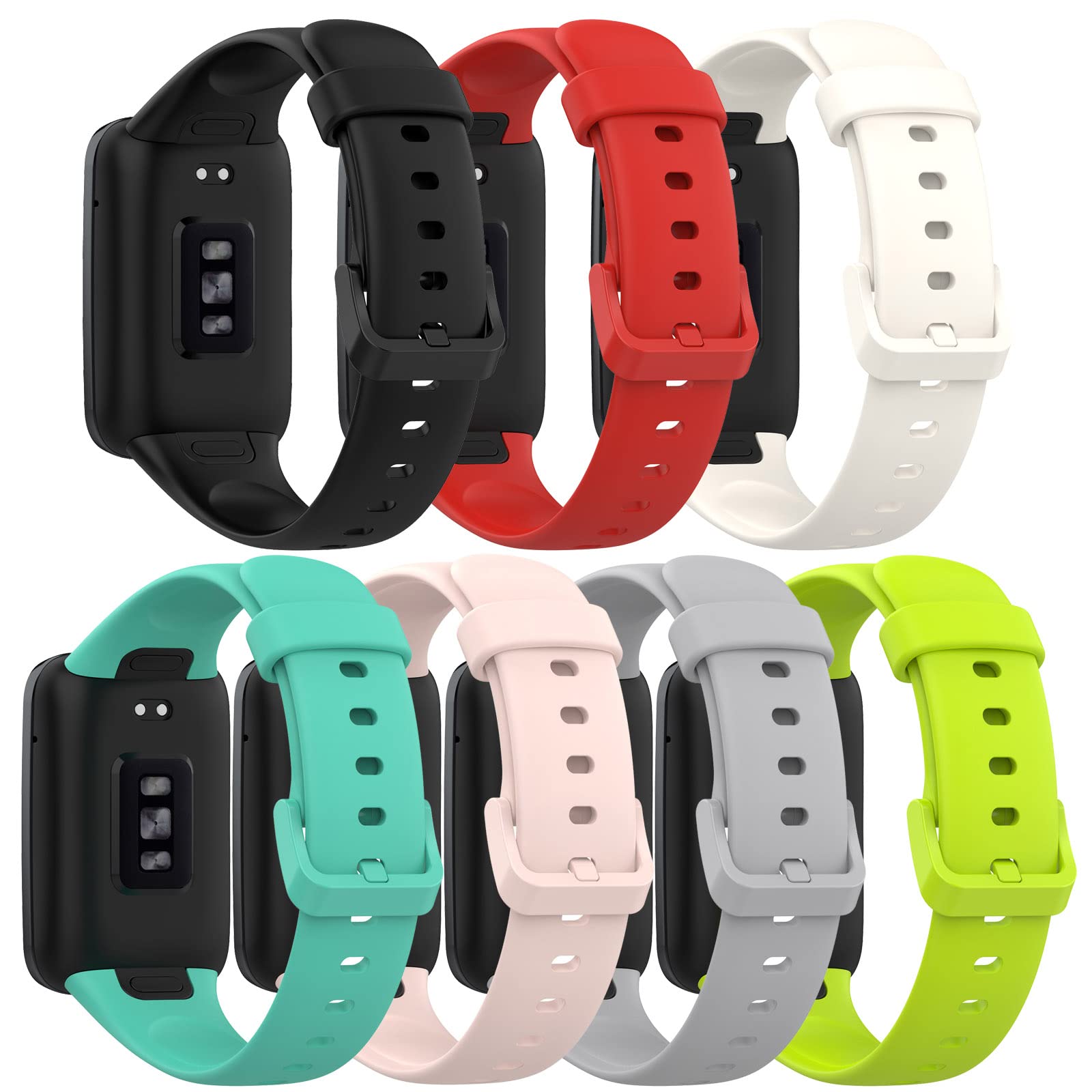 FitTurn Bands Compatible with Xiaomi Mi Band 7 Pro Watch Replacement Soft Durable Colourful Silicone Watch Band Sports Strap Wristband for Mi Band 7