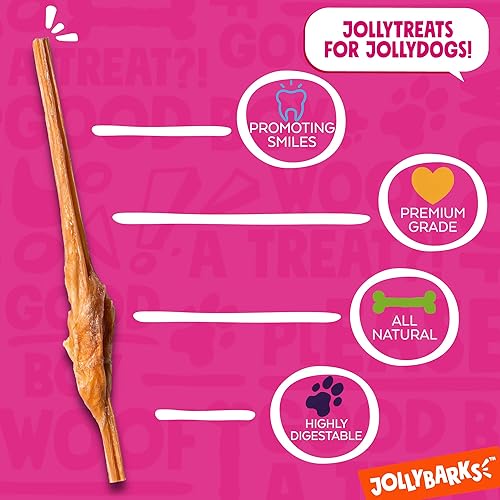 Miniatura 3 de Bully Sticks para perros pequeños, totalmente naturales, de un solo ingrediente, para cachorros y perros medianos (palitos de bebé de 12 pulgadas -