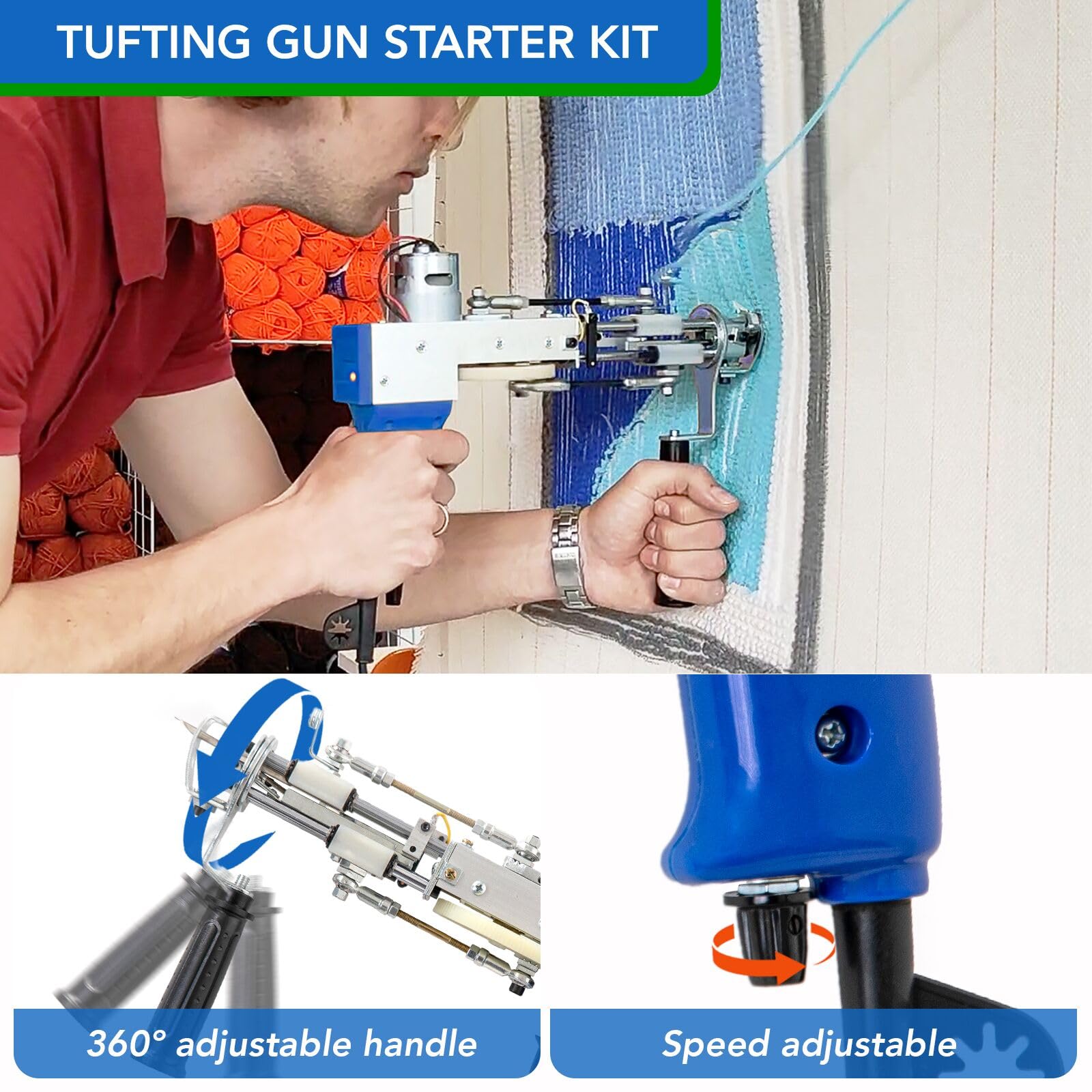 タフティングガン　スターターキット Amazon.com: Tufting Kit - Rug Making Gun Starter Kit for