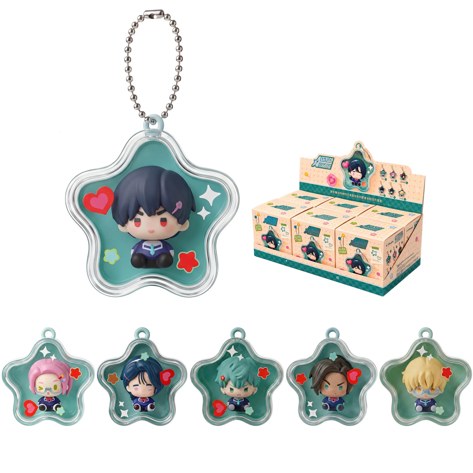 YJacuing Alien Stage Anakt Arts High School Series Blind Box Star Portachiavi