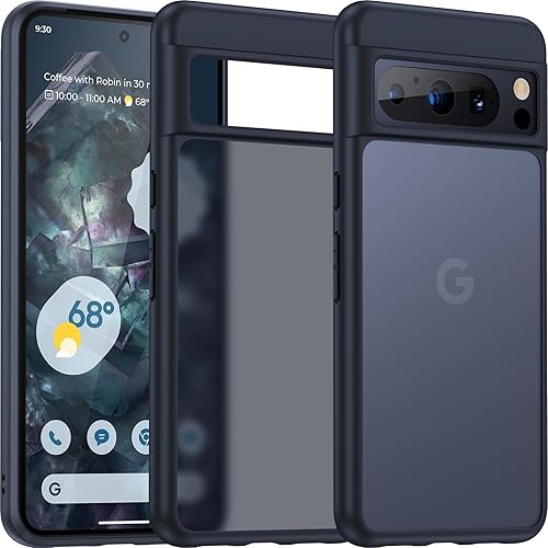 Miniatura 9 de Humixx Funda para Google Pixel 8 Pro prueba de caída de grado militar tacto sedoso definitivo a prueba de golpes, antihuellas, translúcida, mate,