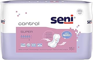 Seni 13450 Control super Inkontinenzeinlagen mit 5 Tropfen, 15 Stück