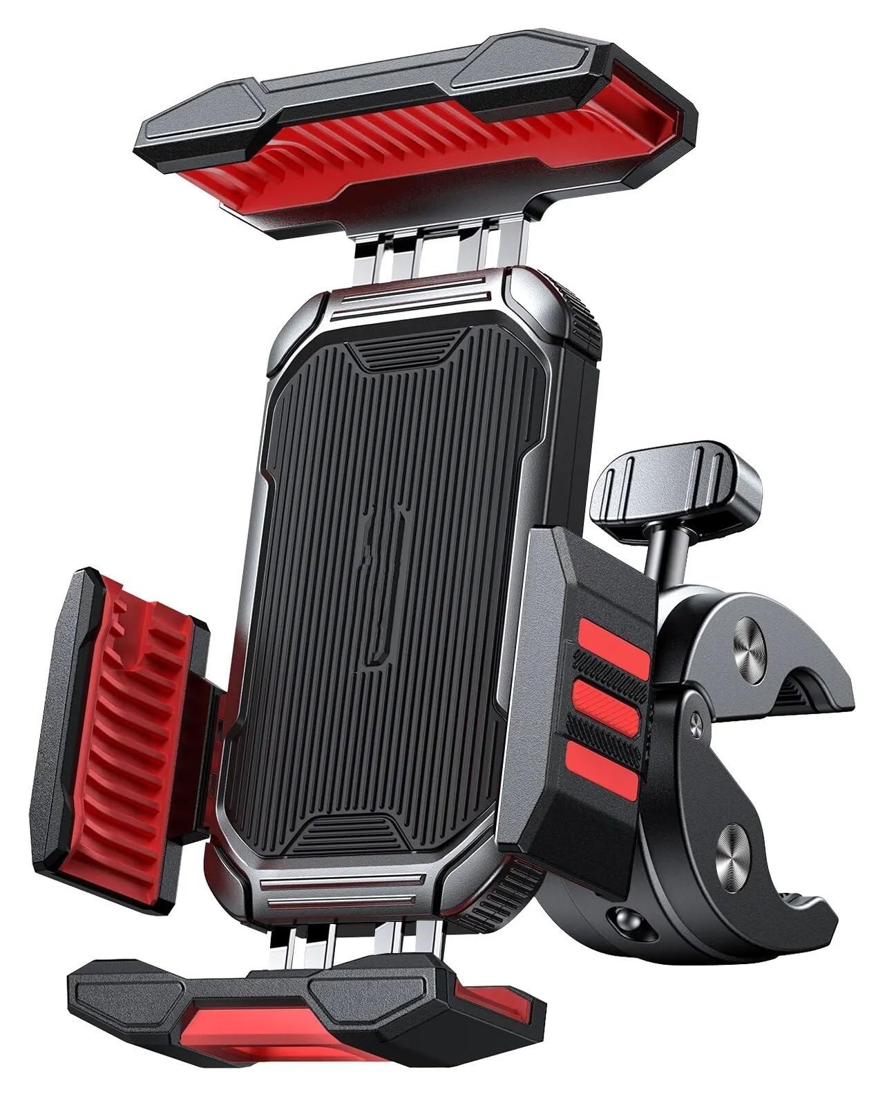Support Guidonavec avec Support Téléphone Moto Vélo Support Téléphone Amélioré Fonctionnement À Une Main Guidon pour Téléphone 2023 À 4.7 Pouces 7.2 Support Telephone Velo(Red)