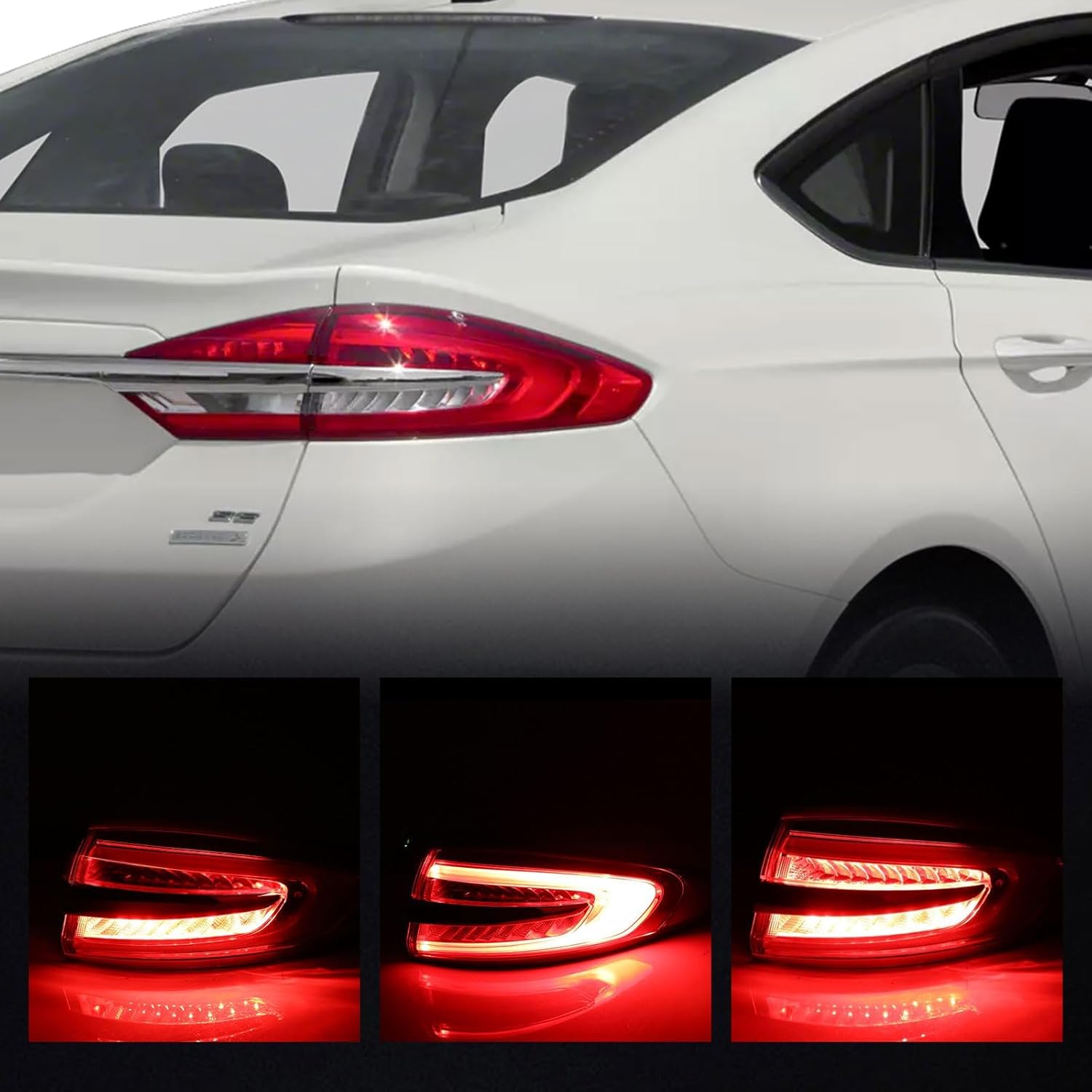 LED Tail Light Compatible With 2017-2020 Ford Fusion Rear Light Taillights Right Passenger Side Replace HS7Z13404J