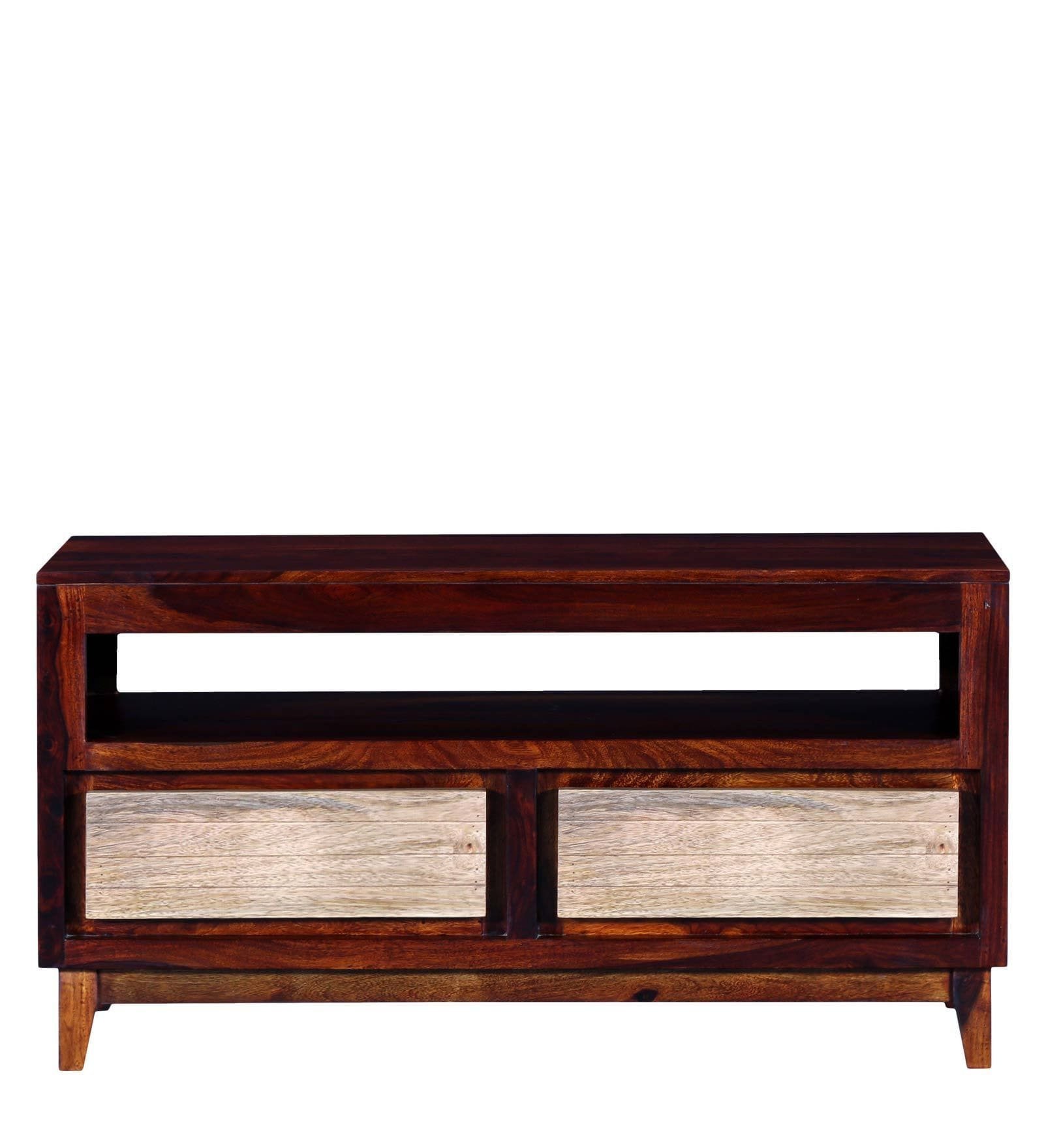 MADE WOOD Sheesham Wood TV Unit Dual Tone Finish-image-23