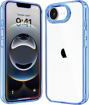 JJGoo for iPhone 17e Case and for iPhone 16e Case Clear, Transparent Shockproof Hard PC Back Protective Cover Bumper Phone Case for iPhone 16e / 17e