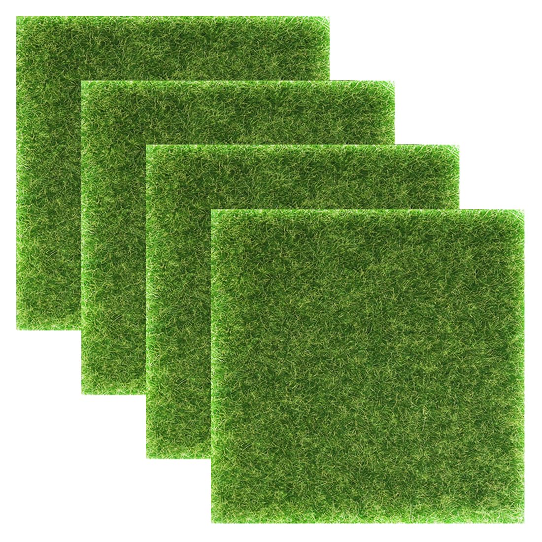 Set Erba Sintetica In Miniatura Scala 1:12 Per Casa Delle Bambole E Diorami. Confezione Da 3 Pezzi, Effetto Giardino.