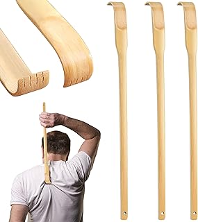 3 Pcs Bamboo Back Scratcher Natural Bamboo Back Scratchers 17 Inch Long Handle Back Scratchers for Adults Men Women (16.5 inches)