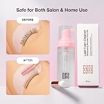 Curacoro Lash Shampoo 60ml (Unscented), Eyelash Extension Foam Cleanser | Eyelash Shampoo for Dry & Sensitive Skin, Gently Removes Waterproof Makeup for Professional & Home Use
