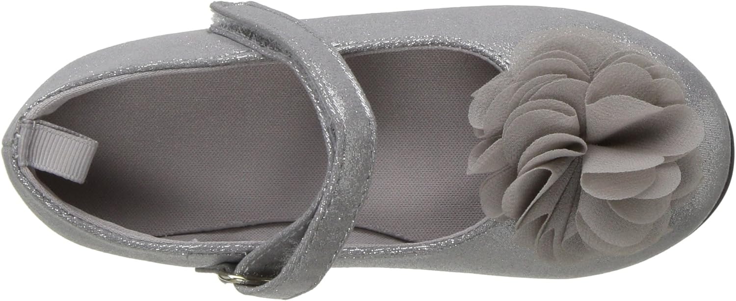 Baby Deer Girl's 02-6746 Shoe, Silver, 3 Child US Toddler