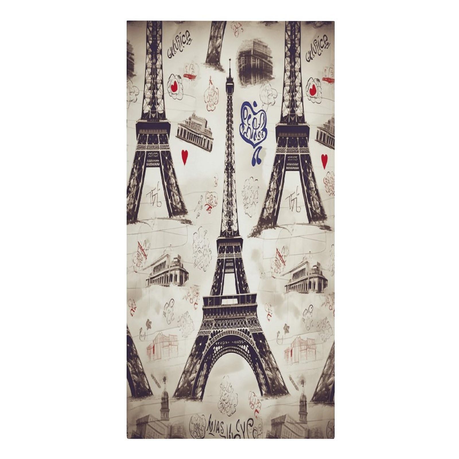 VstaDank French Paris Tour Eiffel Tower Beach Towel Microfiber Oversized Beach Blanket Super Absorbent Soft Pool Bath Towel Sand Free Quick Dry Travel Towels Gifts for Yoga Sports Adults 30" X 61"