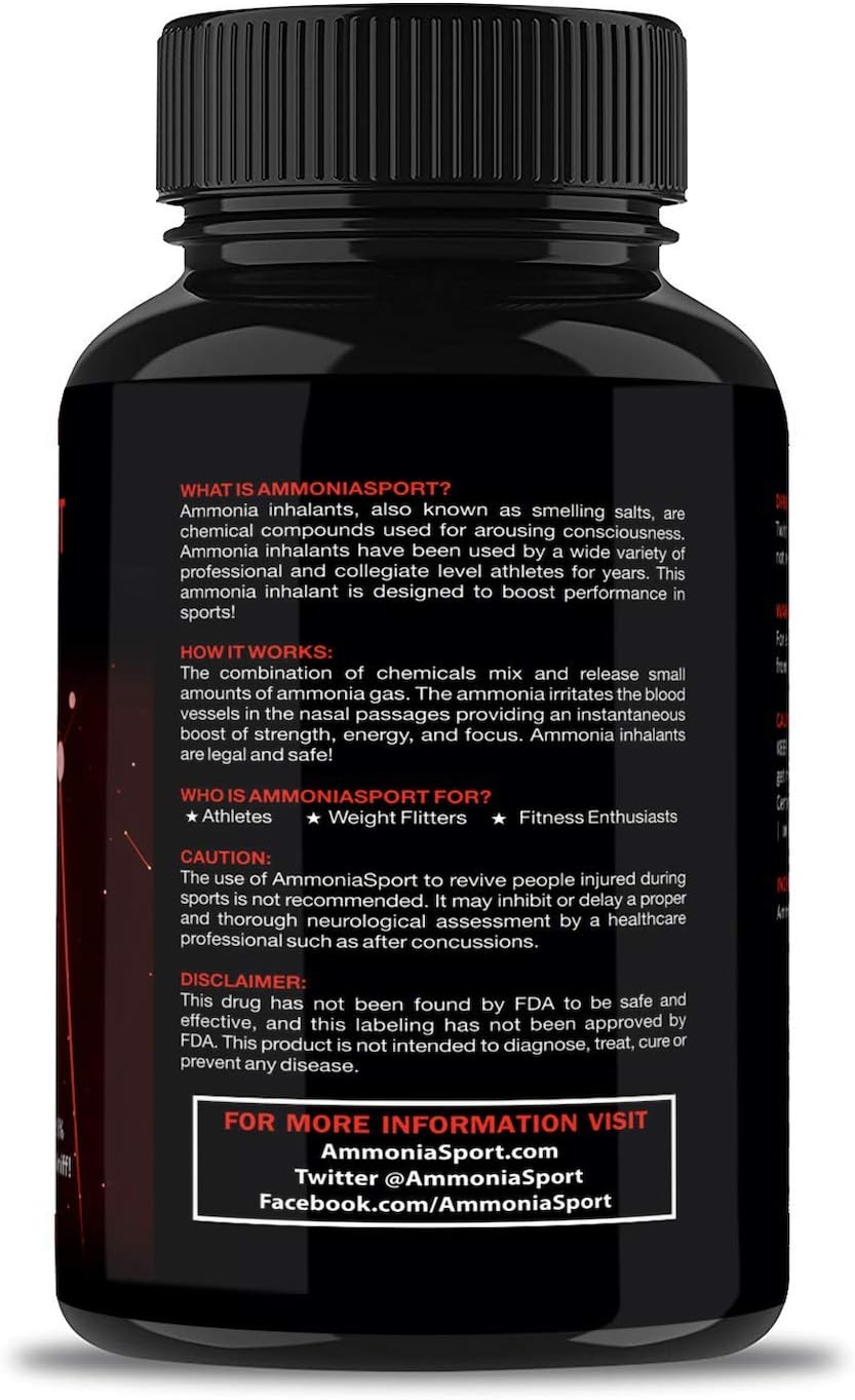 Buy Athletic Smelling Salts Raw Splash Sniff Raw Ammonia With 100 S Of Uses Per Bottle Strongest Smelling Salt For Athletes Alert Supplement Adrenaline Supplement By Ammoniasport Online In Indonesia B07fpspdb1
