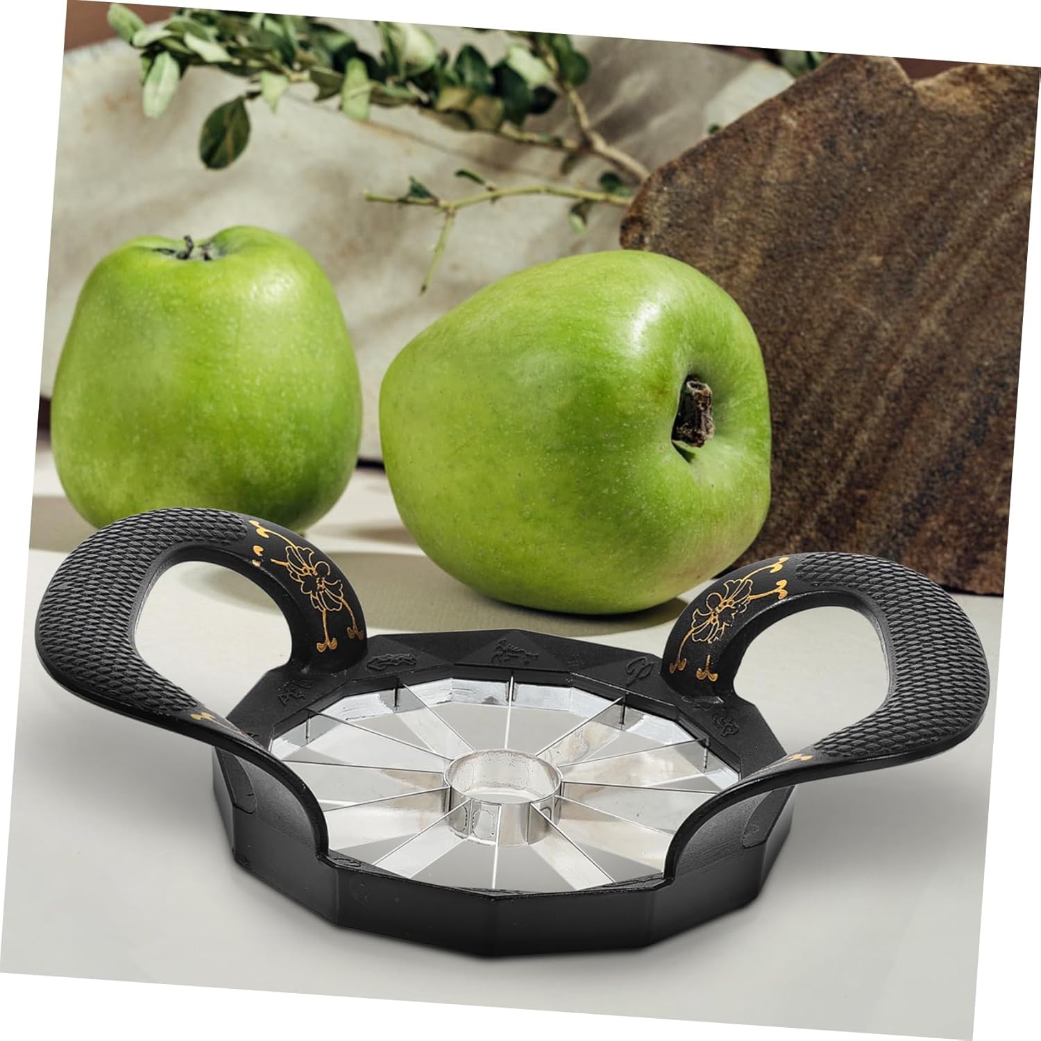 Zinc Alloy Apple Cutter and Fruit Splitter 304 Stainless Steel Kitchen Tool Easy to Use for Slicing Apples Suitable for Home and Kitchen 1-Piece