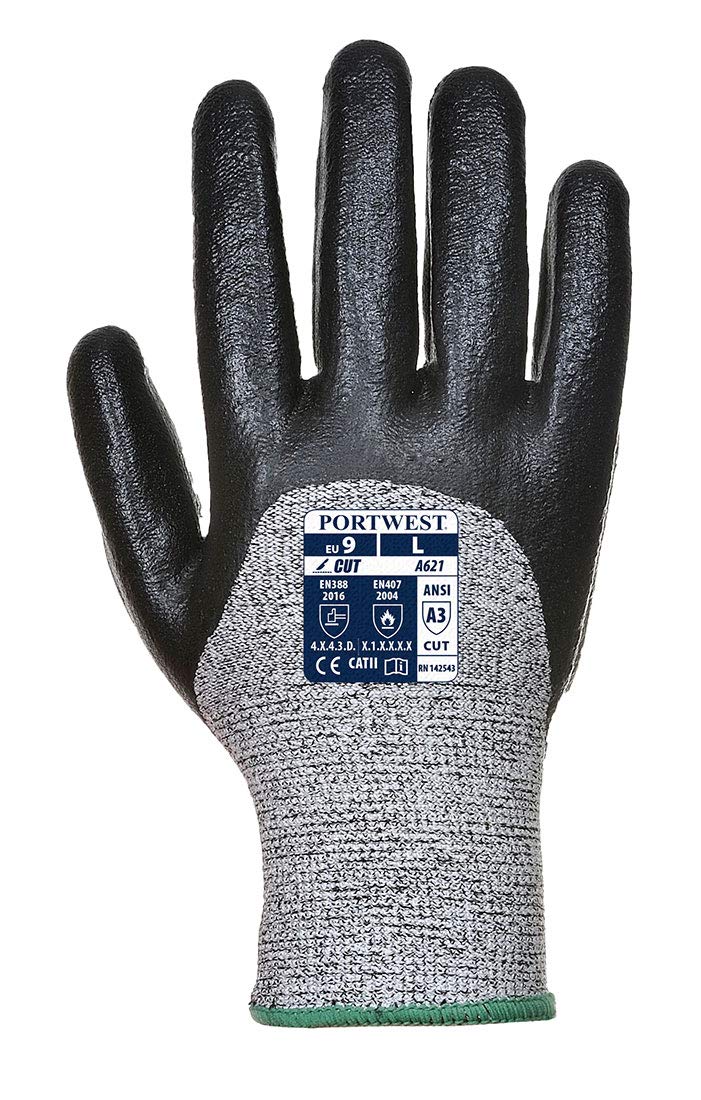 Portwest A621 Safety Glove with 3/4 Nitrile Foam Cut Resistant Protection ANSI, XXL