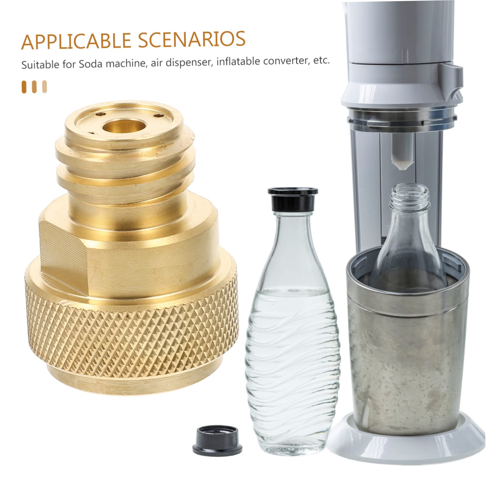 3 Set Adattatore Per Produzione Di Acqua Frizzante Soda Seltzer Acqua Birra Kit Adattatore Gas Co2 Accessori Per Birra Produzione Di Acqua Frizzante Fornitura Kit Per Produzione Cabilock