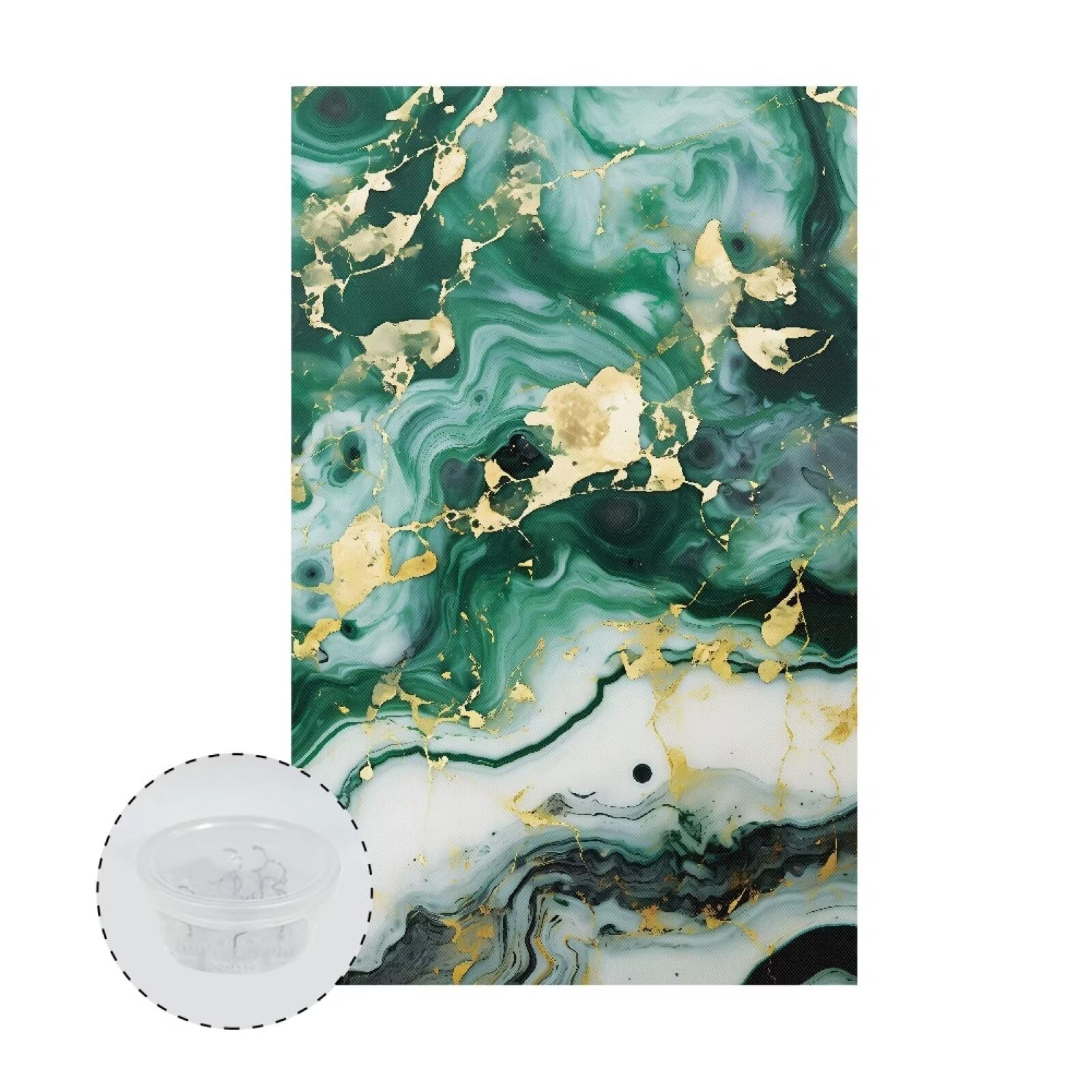 ZDCUSTOM Recliner Sofa Headrest Covers Set of 2, Watercolor Green Marble Print Soft Comfortable Headrest Cover for Recliner Chairs Furniture Protector