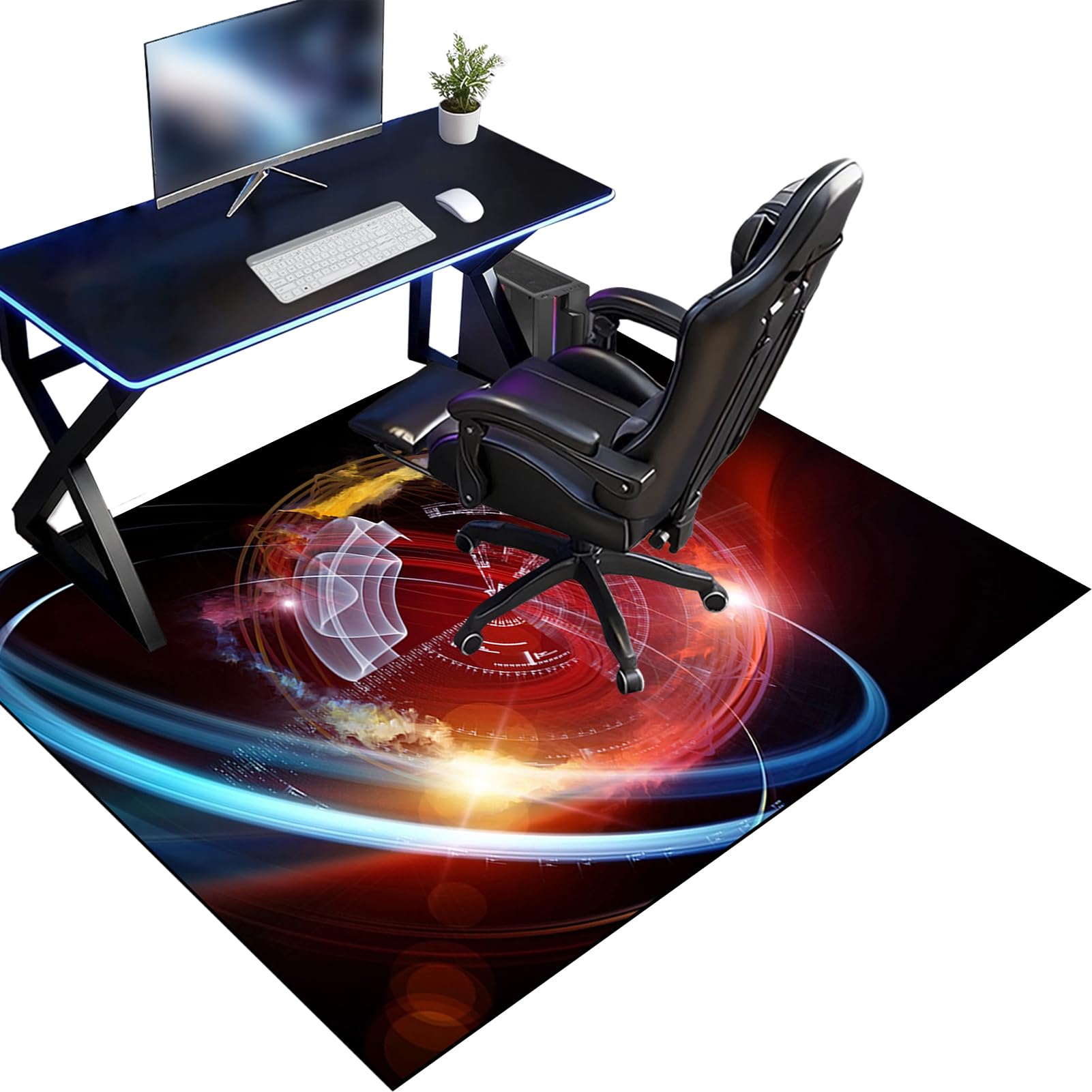 Dywan Krzesło Gaming Ochraniacz Podłogi Na Wózkach Inwalidzkich Biuro Biurko Gamer Mata 90 x 140 cm Mata ochronna Podłogi Biuro Mata podłogowa na Twarde podłogi, Laminat
