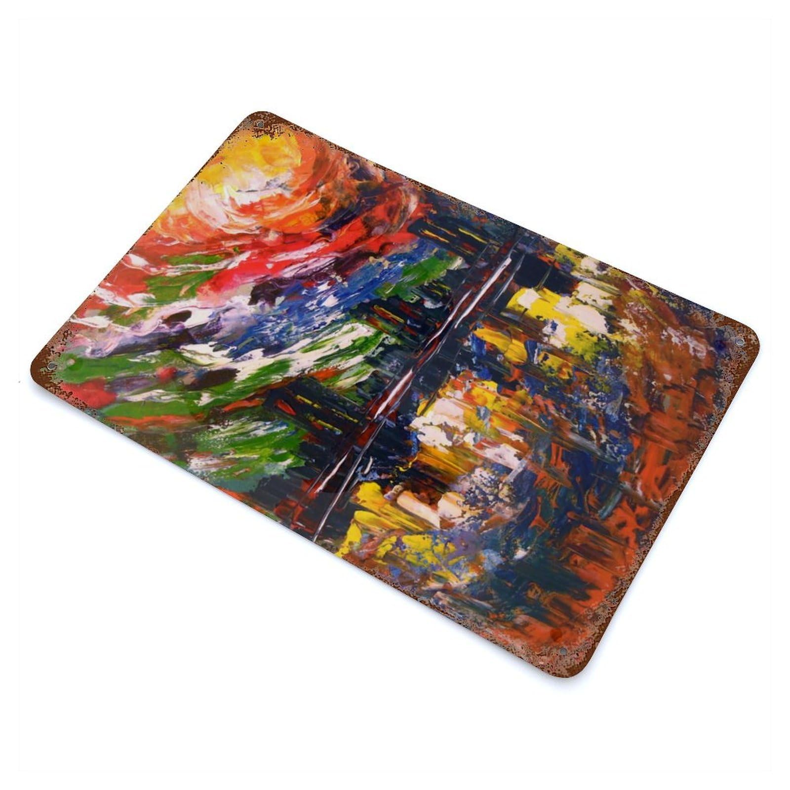 City before The Storm Decorative Tin Sign 11.8"x7.9", for Bistro, Counter And Cafe Decor, Retro Wall Decor