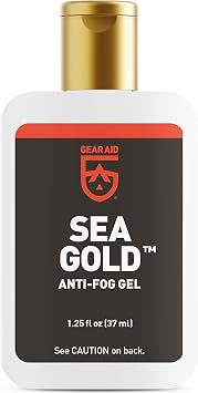 GEAR AID Sea Gold Anti-Fog Gel Coating for Scuba Masks, 1.25 fl oz, Clear