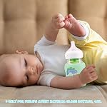 3 Pack Silicone Sleeves for Dr. Brown's Natural Glass Baby Bottles, Anti Breakage Baby Bottle Holder, Compatible Dr. Brown Wide-Neck Glass Baby Bottles 5 oz (White+Blue+Green)
