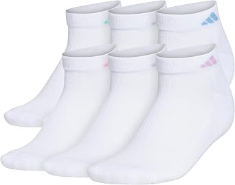 30% off: adidas Athletic Cushioned 6-Pack Low Cut | 6-Pack, Targeted Cushioning, Arch Support, Breathable Moisture-Wicking, Reinforced …