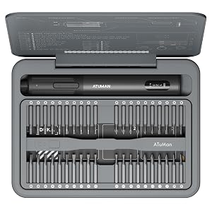 ATuMan 95 in 1 Precision Electric Screwdriver Set with 86 Magnetic Bits 0 4N m Torque Visual Screen
