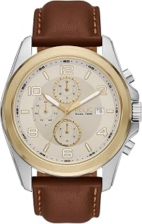 RELIC by Fossil Men's Daley Multifunction Brown Leather Watch (Model: ZR16059)