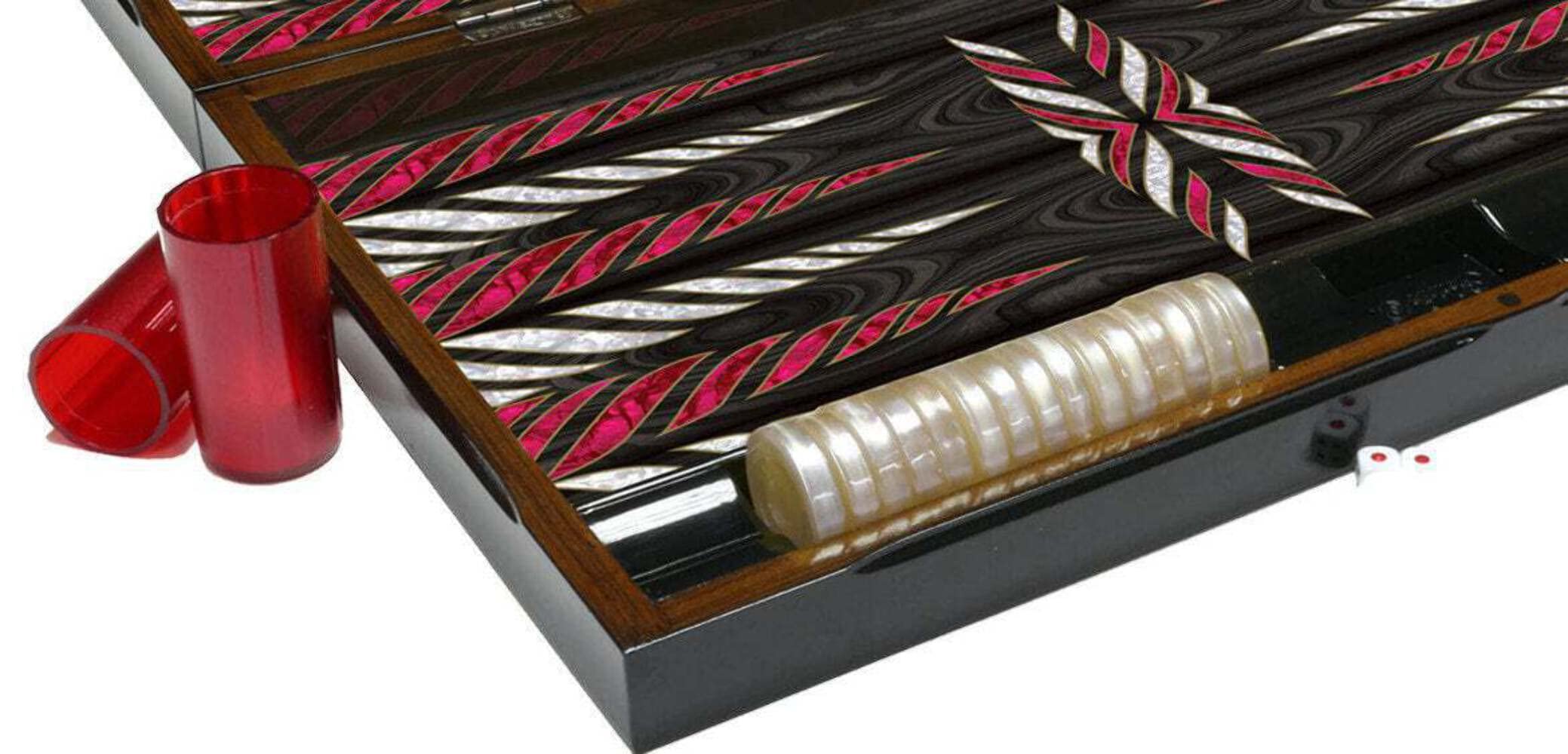 Juego de Backgammon de Madera Diseño Negro de Moda- 20 Pulgadas