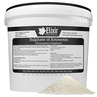 Elixir Gardens Ammonium Sulphate Fertiliser NPK 21-0-0 10kg Tub